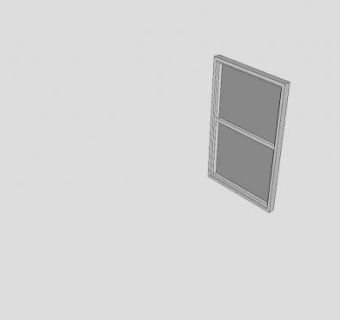 金属窗框玻璃窗SU模型下载_sketchup草图大师SKP模型