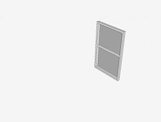 金属窗框玻璃窗SU模型下载_sketchup草图大师SKP模型