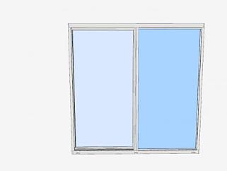金属框架双层玻璃窗SU模型下载_sketchup草图大师SKP模型