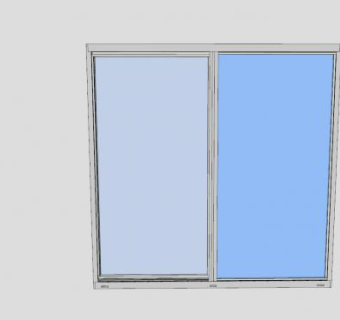 金属框架双层玻璃窗SU模型下载_sketchup草图大师SKP模型