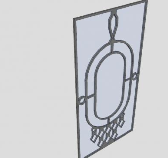 金属工艺玻璃窗SU模型下载_sketchup草图大师SKP模型