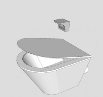 卫生间马桶纸架SU模型下载_sketchup草图大师SKP模型