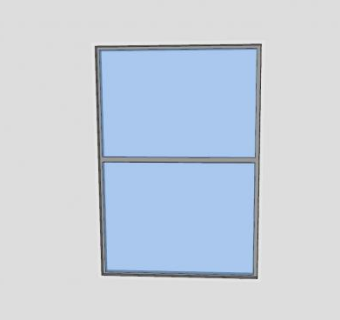 金属框架窗口SU模型下载_sketchup草图大师SKP模型