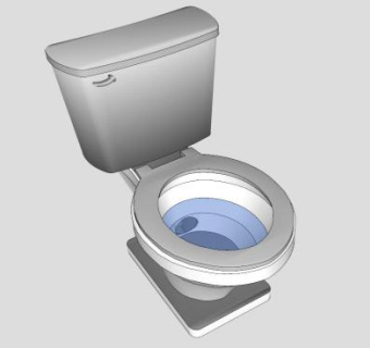 浴室马桶便器SU模型下载_sketchup草图大师SKP模型