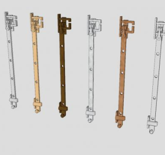 金属窗口门闩SU模型下载_sketchup草图大师SKP模型