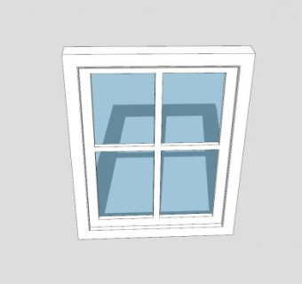 方形窗口SU模型下载_sketchup草图大师SKP模型