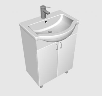 内阁脸盆柜架SU模型下载_sketchup草图大师SKP模型