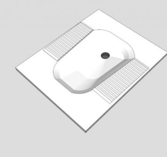 蹲厕厕所SU模型下载_sketchup草图大师SKP模型