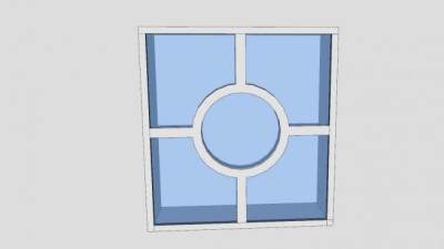 矩形中式玻璃窗SU模型下载_sketchup草图大师SKP模型