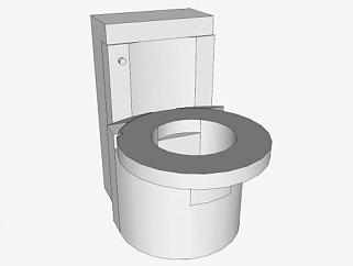 <em>厕所</em>马桶坐便器SU模型下载_sketchup草图大师SKP模型