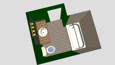 浴室厕所马桶SU模型下载_sketchup草图大师SKP模型