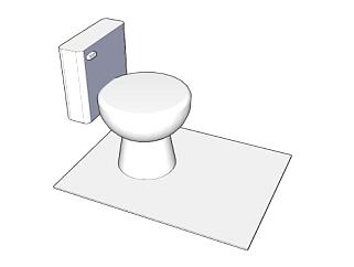 标准厕所<em>马桶SU模型</em>下载_sketchup草图大师SKP模型
