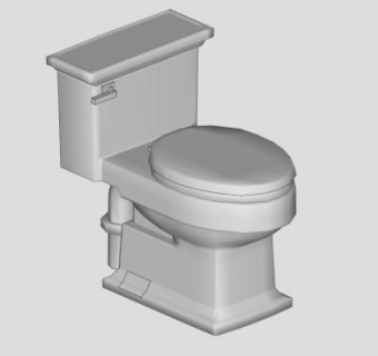 卫浴白色马桶SU模型下载_sketchup草图大师SKP模型