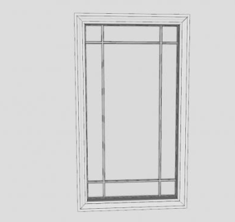 白色固定窗SU模型下载_sketchup草图大师SKP模型