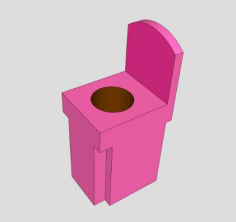 优质卫生间粉红厕所SU模型下载_sketchup草图大师SKP模型