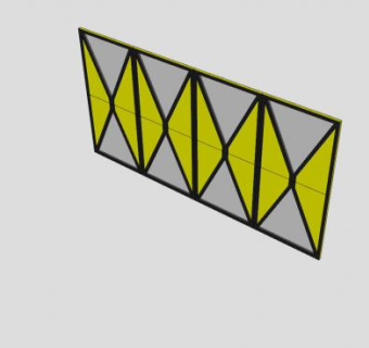 现代镀色玻璃窗SU模型下载_sketchup草图大师SKP模型