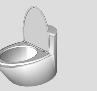 白色无气味马桶SU模型下载_sketchup草图大师SKP模型