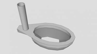 厕所白色瓷器马桶SU模型下载_sketchup草图大师SKP模型