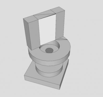 劣质厕所马桶SU模型下载_sketchup草图大师SKP模型