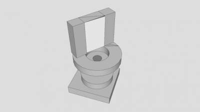 劣质厕所马桶SU模型下载_sketchup草图大师SKP模型