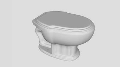 传统汉普顿马桶SU模型下载_sketchup草图大师SKP模型