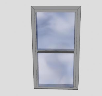 铝框玻璃固定窗SU模型下载_sketchup草图大师SKP模型