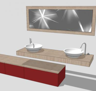 浴室卫浴柜架SU模型下载_sketchup草图大师SKP模型