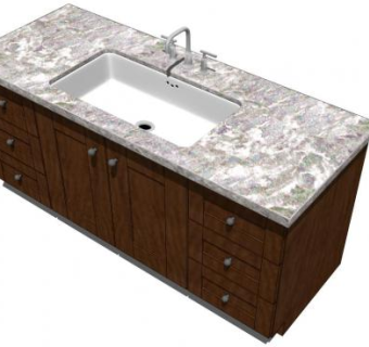 水槽卫浴柜架SU模型下载_sketchup草图大师SKP模型