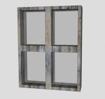 木窗SU模型下载_sketchup草图大师SKP模型