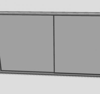 钢制玻璃滑动窗SU模型下载_sketchup草图大师SKP模型