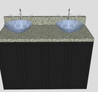 厕所水槽卫浴柜SU模型下载_sketchup草图大师SKP模型