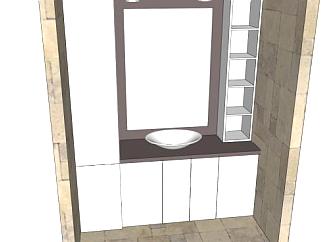 浴室厕所<em>卫浴柜</em>SU模型下载_sketchup草图大师SKP模型