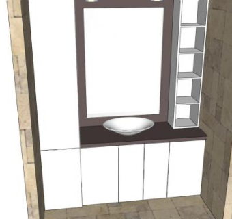 浴室厕所卫浴柜SU模型下载_sketchup草图大师SKP模型