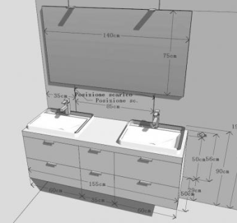 浴室家具洗手盆SU模型下载_sketchup草图大师SKP模型