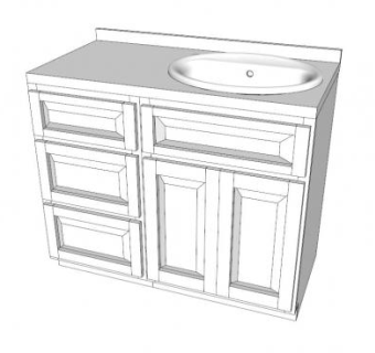 浴室盥洗台盆SU模型下载_sketchup草图大师SKP模型
