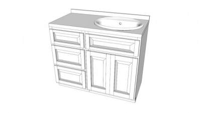 浴室盥洗台盆SU模型下载_sketchup草图大师SKP模型