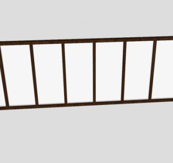 落地木质玻璃窗SU模型下载_sketchup草图大师SKP模型