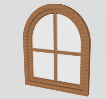 拱形木窗SU模型下载_sketchup草图大师SKP模型
