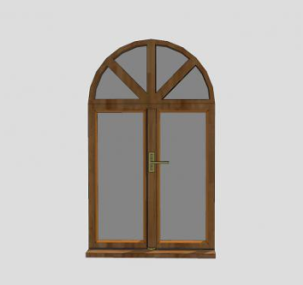 拱顶落地窗SU模型下载_sketchup草图大师SKP模型