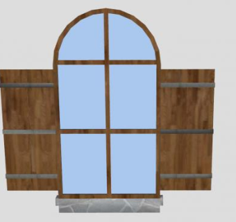 法式窗户SU模型下载_sketchup草图大师SKP模型