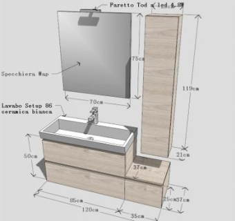 浴室家具卫浴柜SU模型下载_sketchup草图大师SKP模型