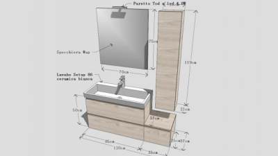 浴室家具卫浴柜SU模型下载_sketchup草图大师SKP模型