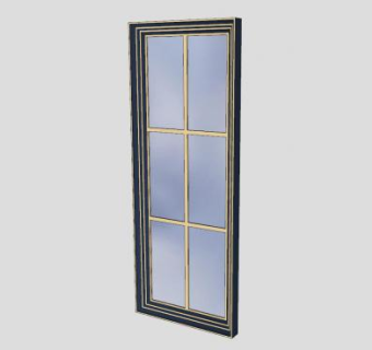 矩形窗口SU模型下载_sketchup草图大师SKP模型