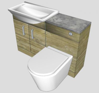 全浴室梳妆台柜架SU模型下载_sketchup草图大师SKP模型