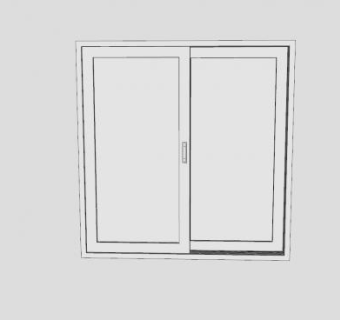 推拉窗面板SU模型下载_sketchup草图大师SKP模型