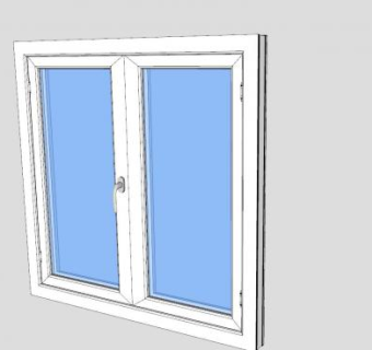 塑料玻璃窗SU模型下载_sketchup草图大师SKP模型
