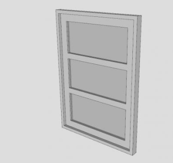 固定型玻璃窗SU模型下载_sketchup草图大师SKP模型