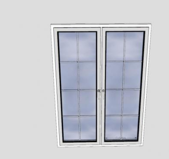 UPVC玻璃窗SU模型下载_sketchup草图大师SKP模型