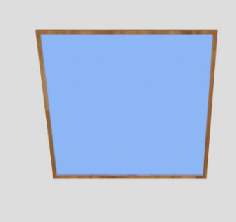 方形木框玻璃窗面板SU模型下载_sketchup草图大师SKP模型