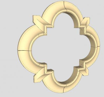 欧式四翼窗SU模型下载_sketchup草图大师SKP模型